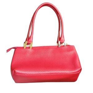 TOSCA BLU Red Shoulder Bag with Gold Accents